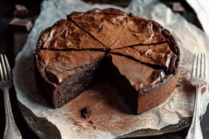 Saftiger Schokoladenkuchen im Wasserbad