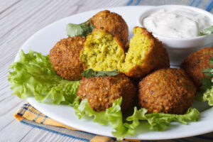 Falafel ohne Eier, ohne Milch